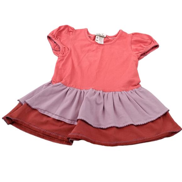 Matilda Jane Hide And Seek Coral And Purple Ruffle Top Size 4 - Picture 2 of 12